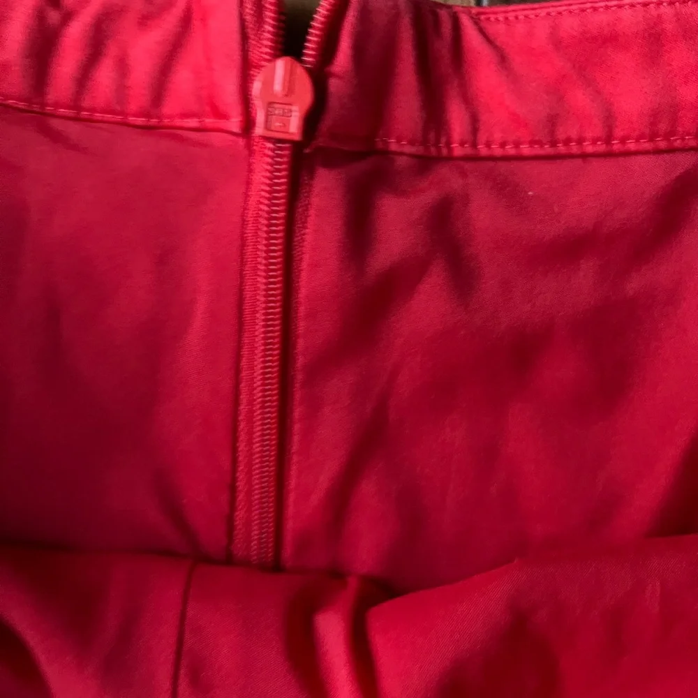 Armani Red Flowy Mini Skirt | A-Line Tiered Skater Skirt 10 Summer Cottagecore